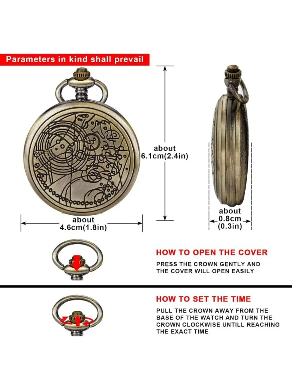 Vintage Movie Theme Alloy Quartz Pocket Watch with Chain Necklace - Unique Gift